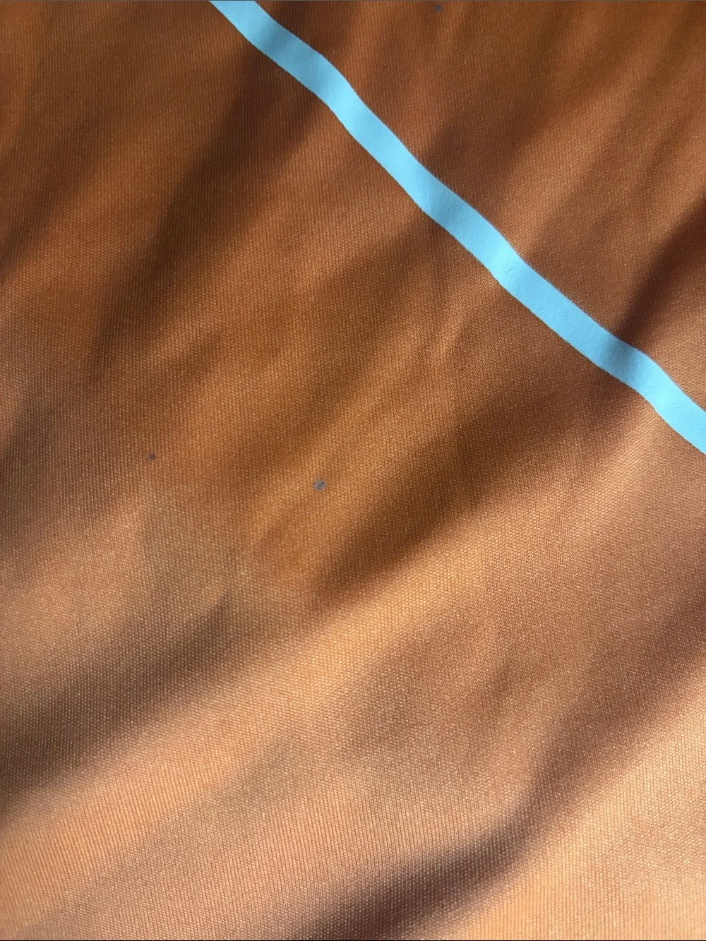 Puma Orange Tee with Blue Athletic Shorts and Light Accent Piping